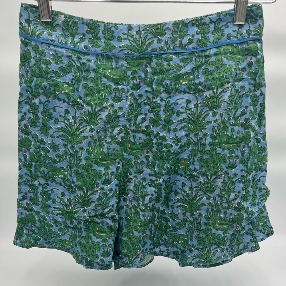 Anthropolgie Elephant Floral Print Rayon Linen Shorts Extra Small- Pre Own - Picture 13 of 15